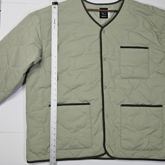 Original Use Men's Quilted Mid Weight Jacket Olive Green Size XXL Snap Button Up - Picture 6 of 11